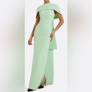 Safiyaa Elegant Mint Green Women's Long Dress